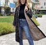 New Reby fekete – Hosszított steppelt női kabát – Innova Fashion – 6. kép